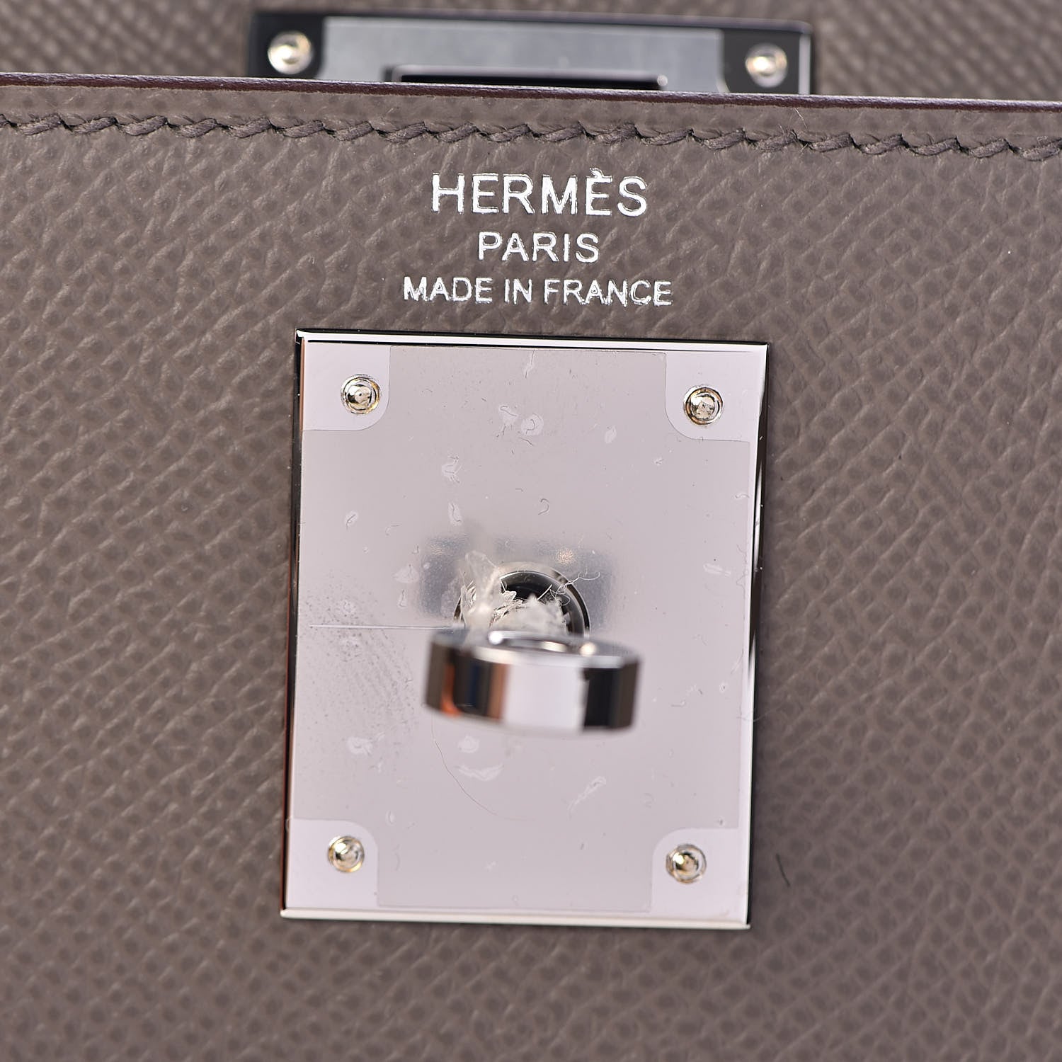 Hermes Epsom Kelly Sellier 28 Etain 7 of 39