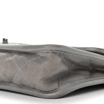 Chanel Caviar Quilted Medium French Riviera Flap Light Grey 11 of 18