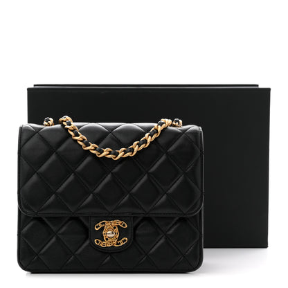 Chanel Lambskin Quilted CC Logo Mini Flap Black 13 of 13