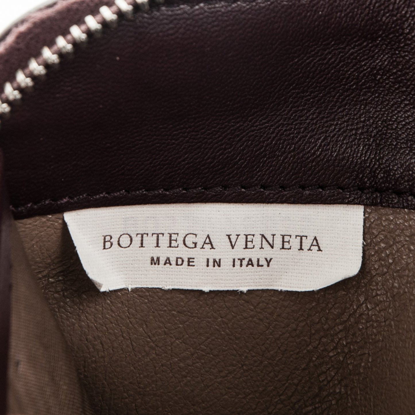 Nappa Intrecciato Zip Around Wallet Aubergine