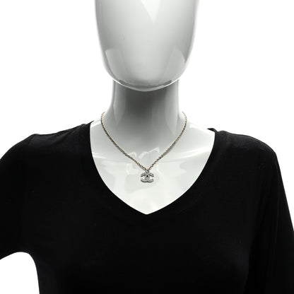 Chanel Crystal CC Necklace Silvery Gold 4 of 4