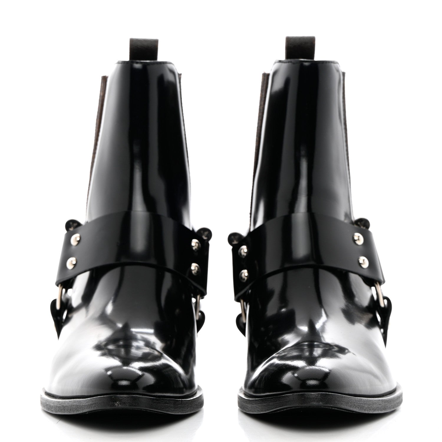 Louis Vuitton Calfskin Monogram Rhapsody Ankle Boots 38.5 Black 2 of 18