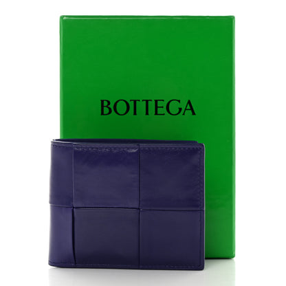 Bottega Veneta Calfskin Maxi Intrecciato Bi-Fold Wallet Plum 7 of 7
