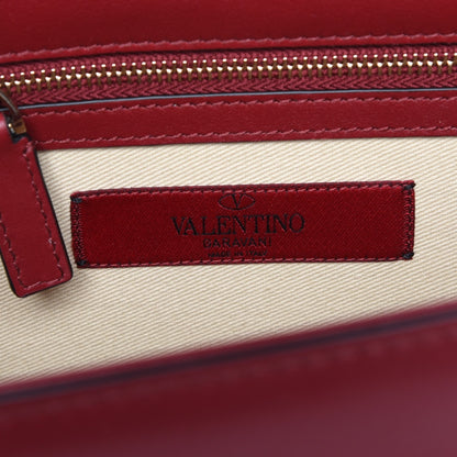 Valentino Garavani Vitello Medium Glam Lock Rockstud Flap Rubino 6 of 7