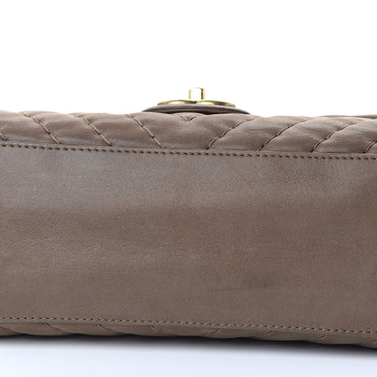 Chanel Calfskin Surpique Chevron Jumbo Flap Brown 9 of 16