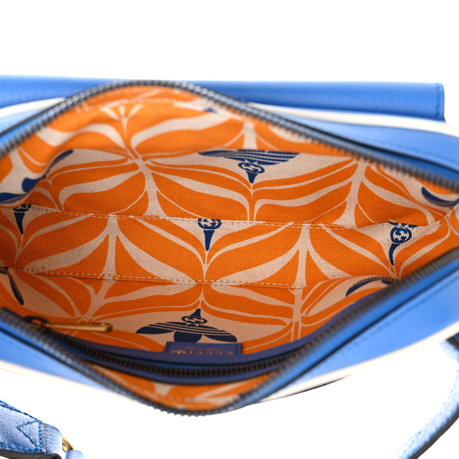 Gucci X ADIDAS Textured Dollar Calfskin Belt Bag Blue 5 of 10