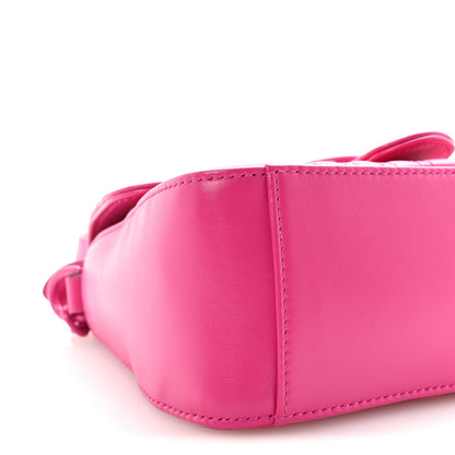 Gucci Calfskin Matelasse Monochrome Mini GG Marmont Top Handle Shoulder Bag Classic Fuxia 8 of 10
