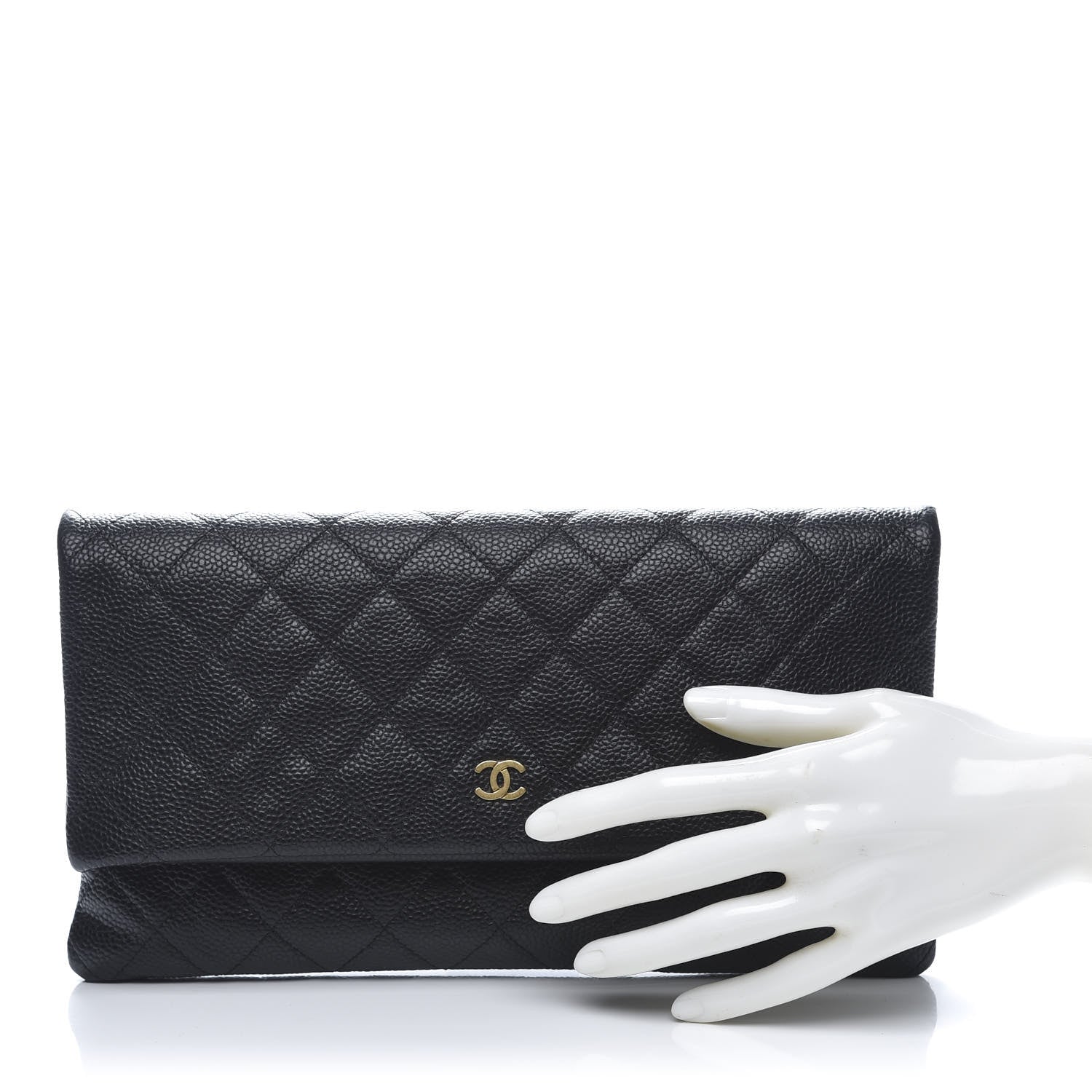 Chanel Caviar Quilted CC Beauty Clutch Black 2 of 11