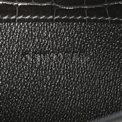 Hermes Shiny Alligator Constance Long Wallet Graphite 8 of 11