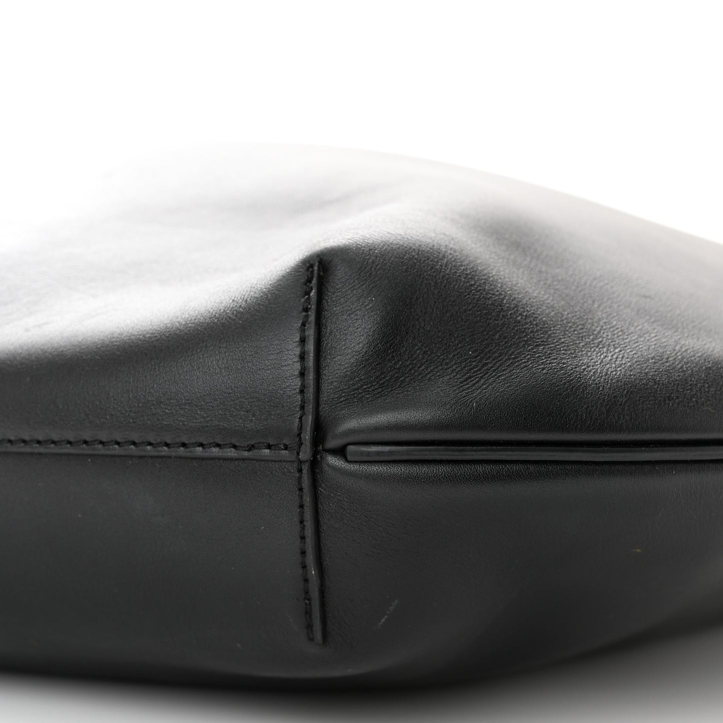 Shiny Nappa Calfskin Paseo Shoulder Bag Black