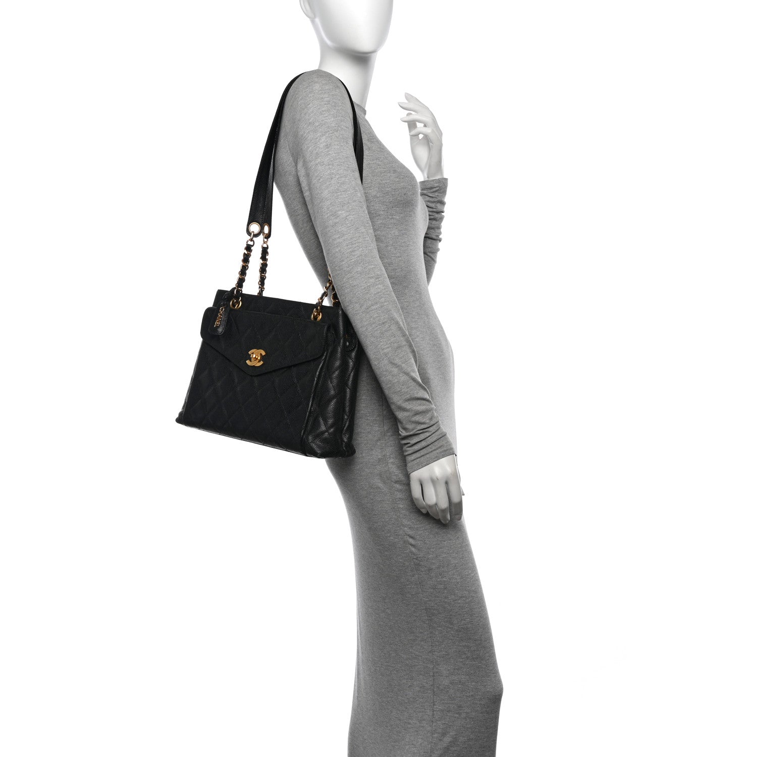 Chanel Caviar Quilted Flap Shoulder Bag Black 2 of 10