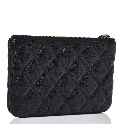 Chanel Iridescent Caviar Quilted Small Cosmetic Case Black 3 of 7