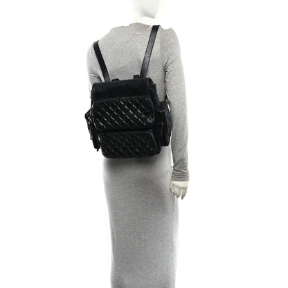 Chanel Grained Calfskin Quilted Large Casual Rock Backpack Black 2 of 10