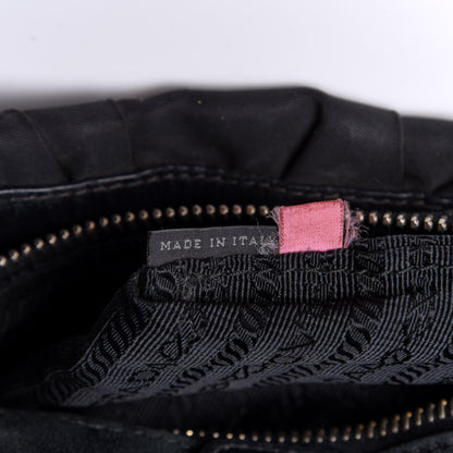 Prada Tessuto Nylon Gaufre Drawstring Tote Black 9 of 12