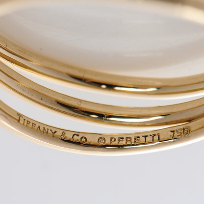 Tiffany 18K Yellow Gold Elsa Peretti 3 Row Wave Ring 4.5 4 of 4
