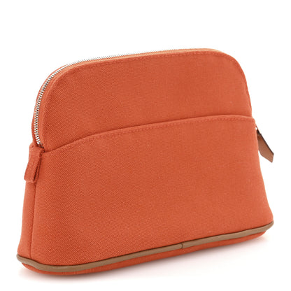 Hermes Cotton Canvas Mini Bolide Travel Cosmetic Pouch Feu 3 of 7