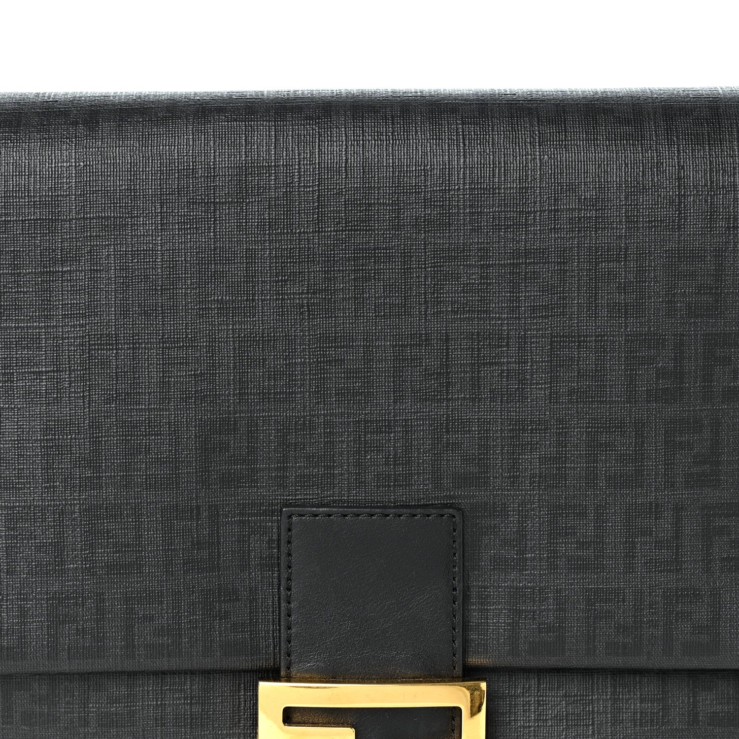 Fendi Zucchino Spalmati Vitello Forever Mama Baguette Black 8 of 11