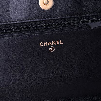 Chanel Caviar Quilted Boy Wallet On Chain WOC Black 5 of 11