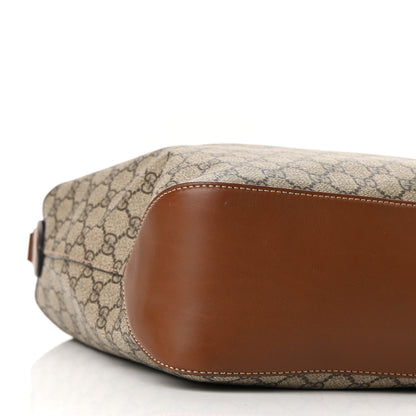 Gucci GG Supreme Monogram Large Linea A Hobo Light Brown 9 of 10