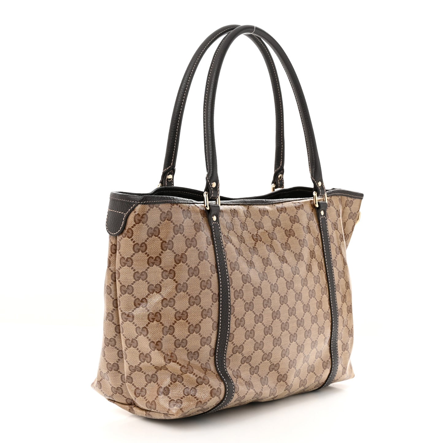 Crystal Monogram Medium Joy Tote Beige Ebony Testa Di Moro