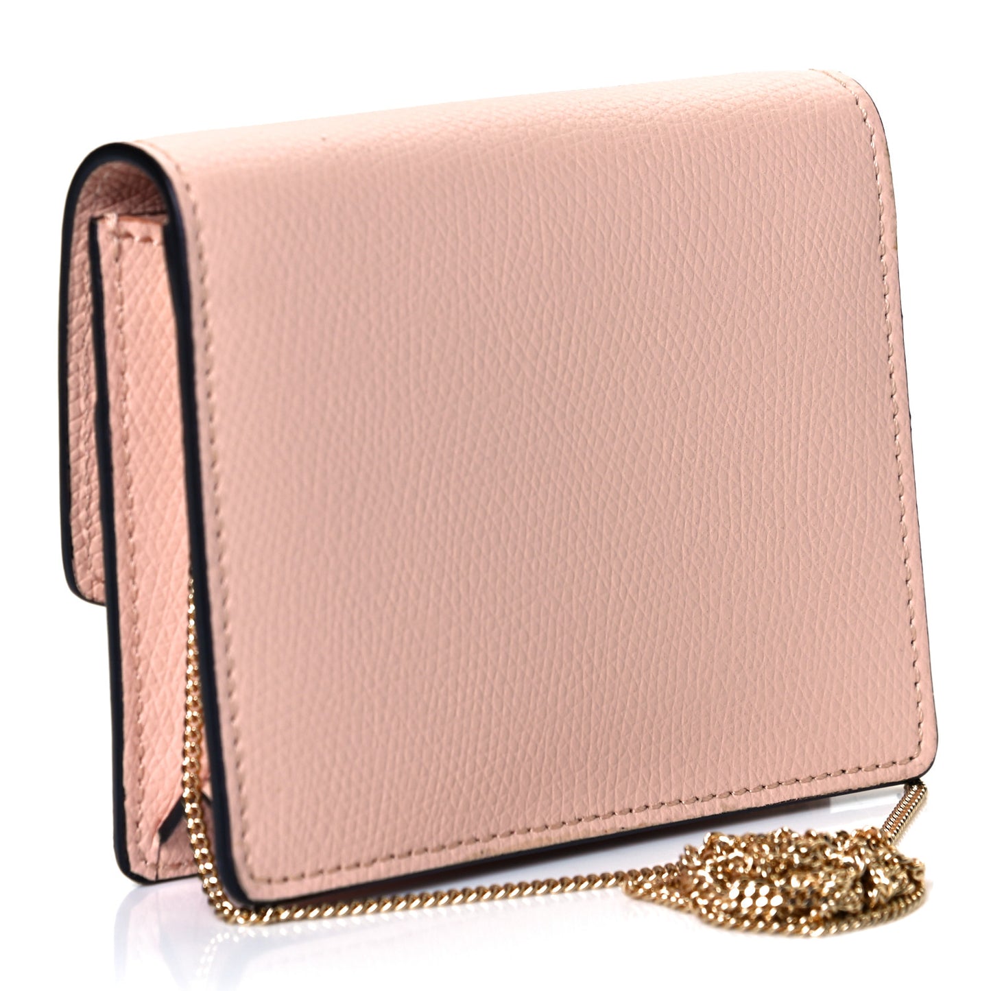 Vitello Cruise F is Fendi Geometric Flap Wallet on Chain Light Rose