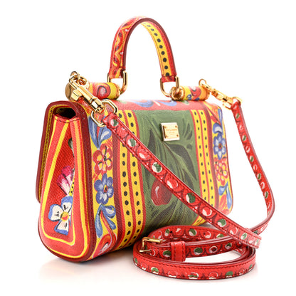 Dolce & Gabbana Dauphine Majolica Printed Mini Miss Sicily Satchel Multicolor 3 of 9