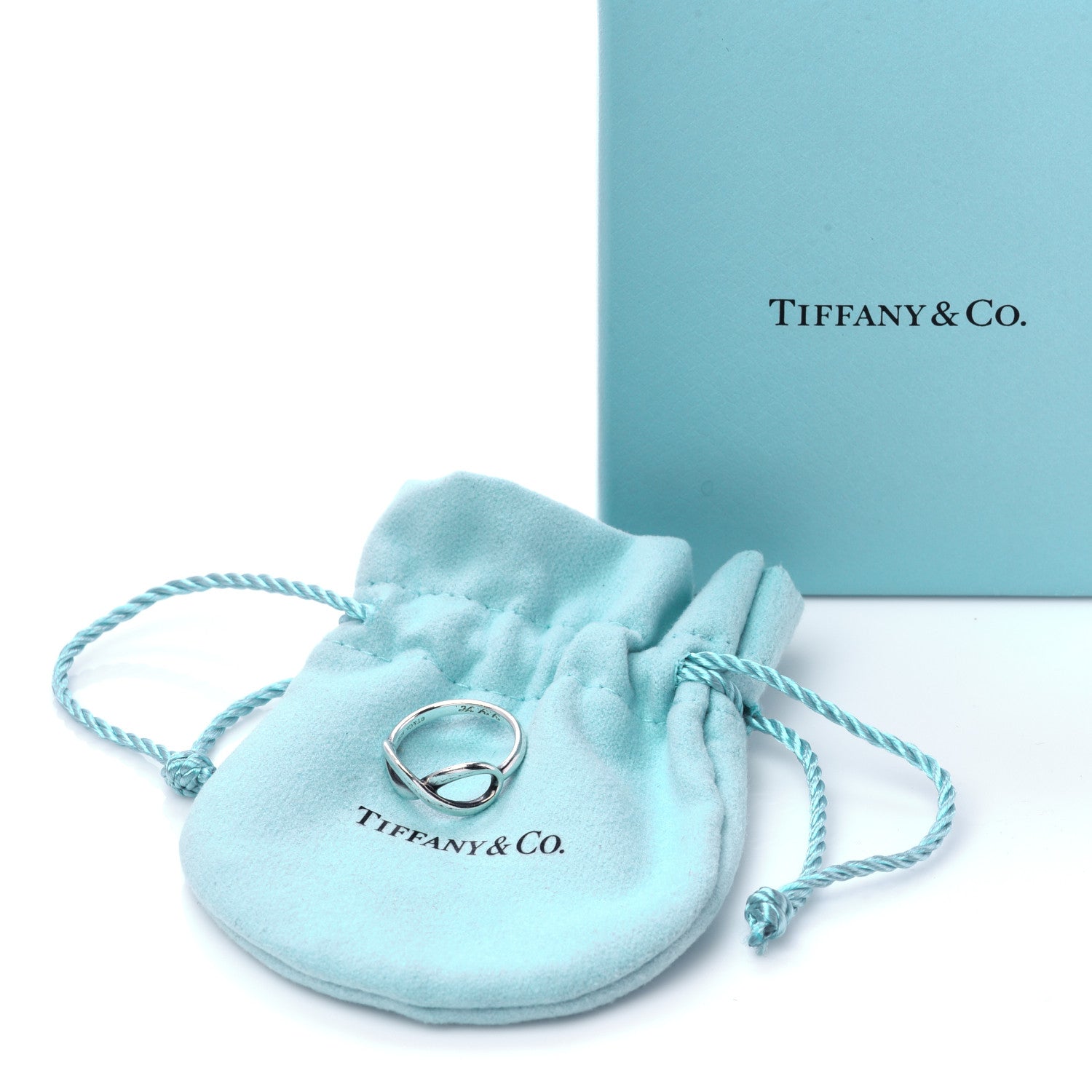 Tiffany Sterling Silver Infinity Ring 48 4.5 8 of 8