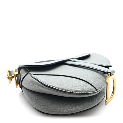 Christian Dior Grained Calfskin Saddle Bag Grey 3 of 9