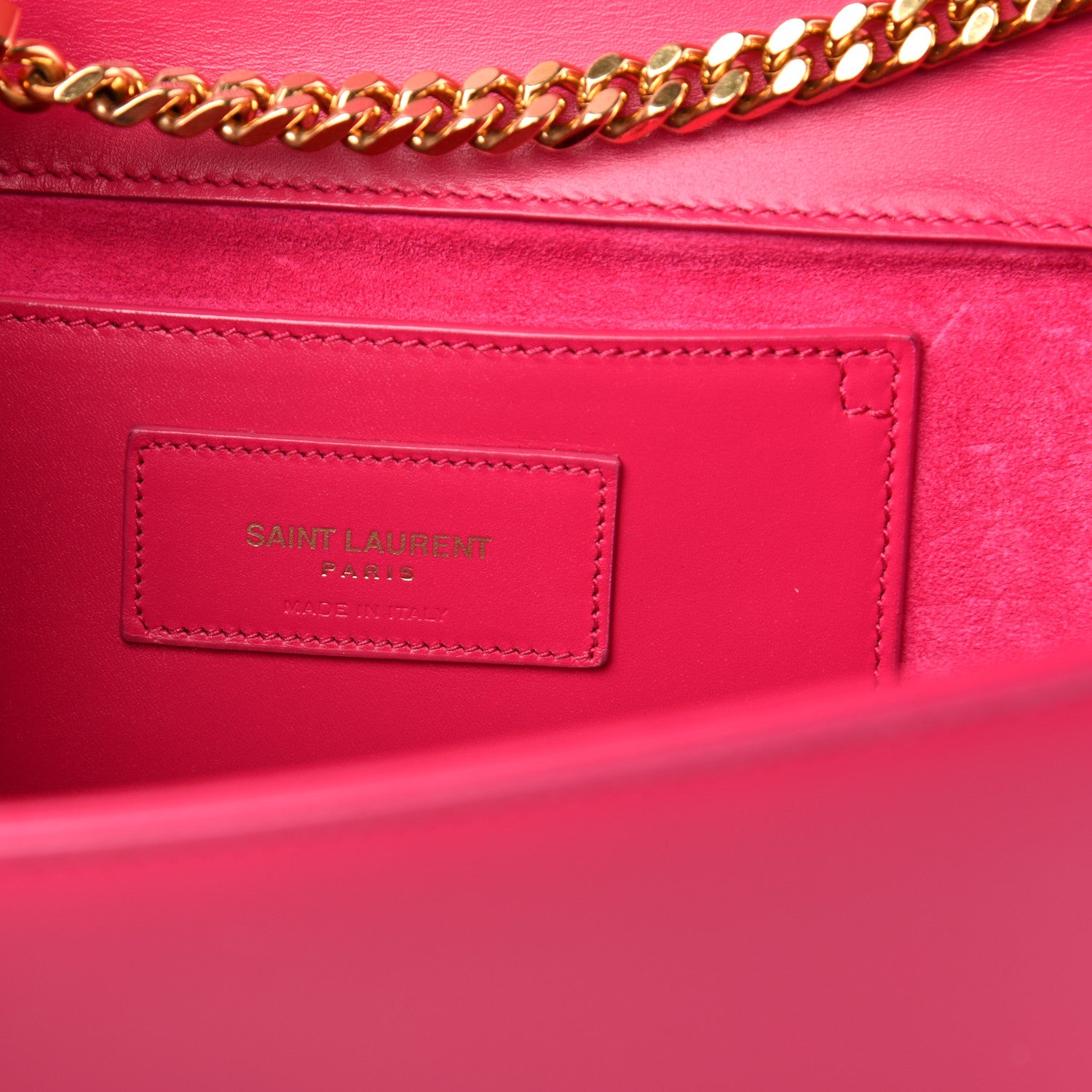 Saint Laurent Smooth Calfskin Medium Classic Monogram Kate Tassel Satchel Fuchsia 6 of 13