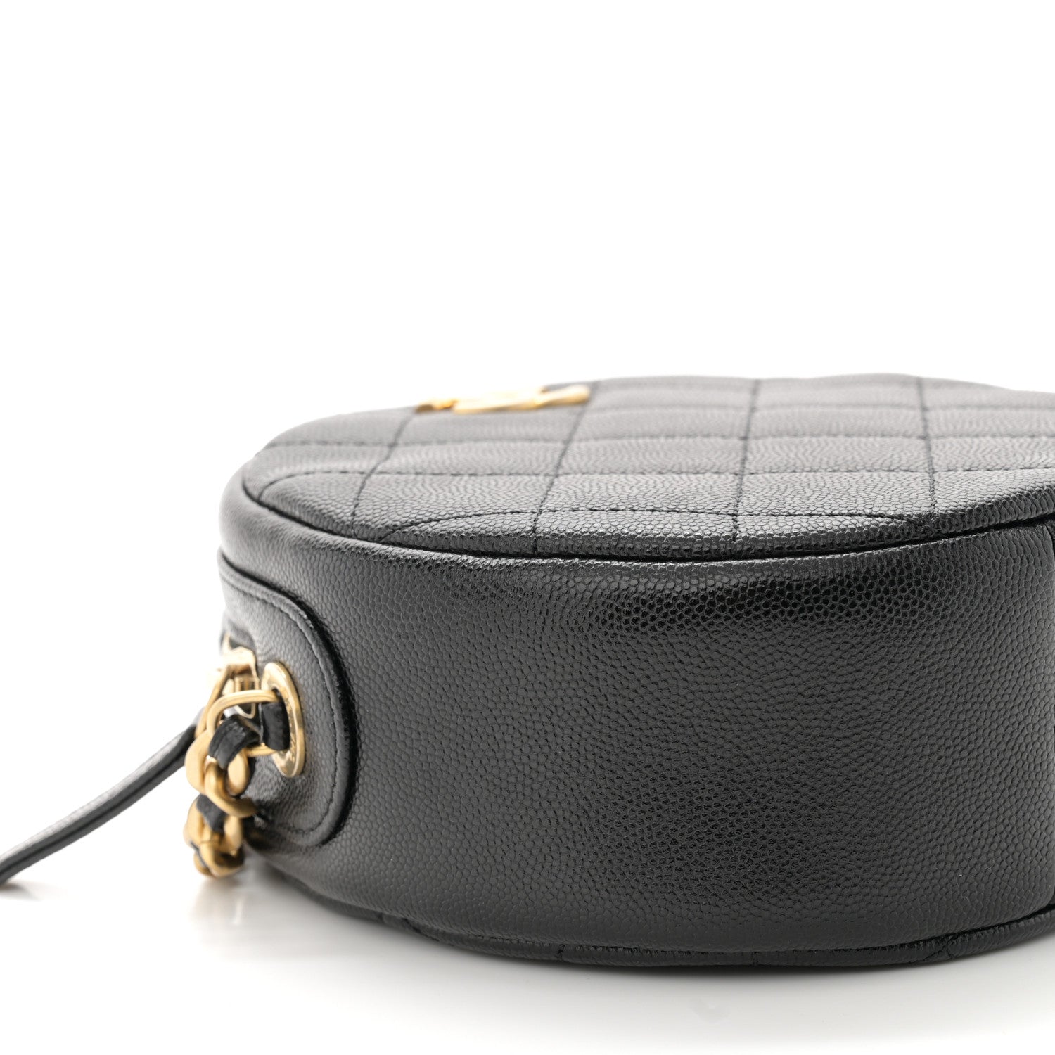 Chanel Caviar Quilted Small Round Bag With Chain Black 8 of 10