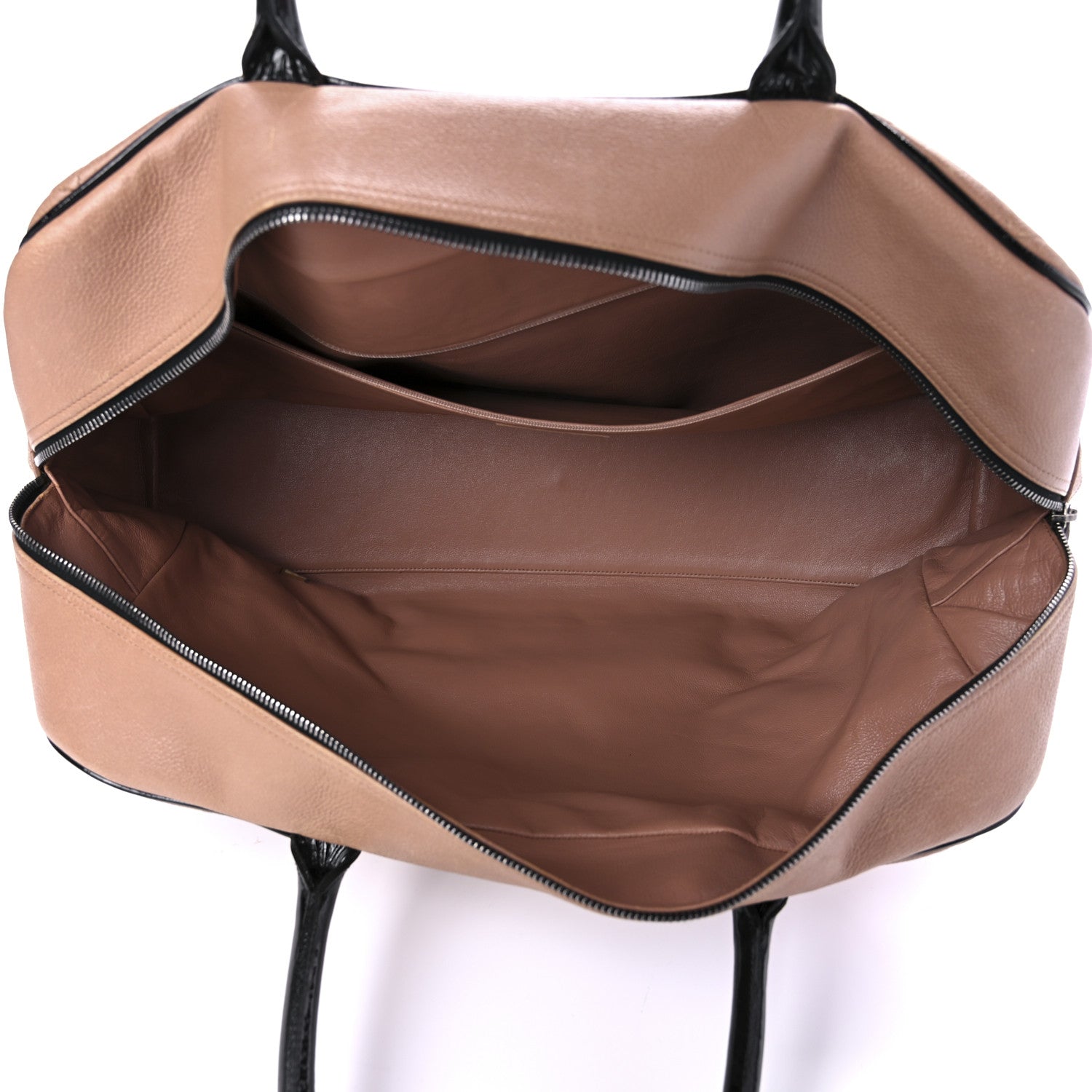 Chanel Caviar Patent Quilted Large Bowler Bag Beige Black 4 of 9