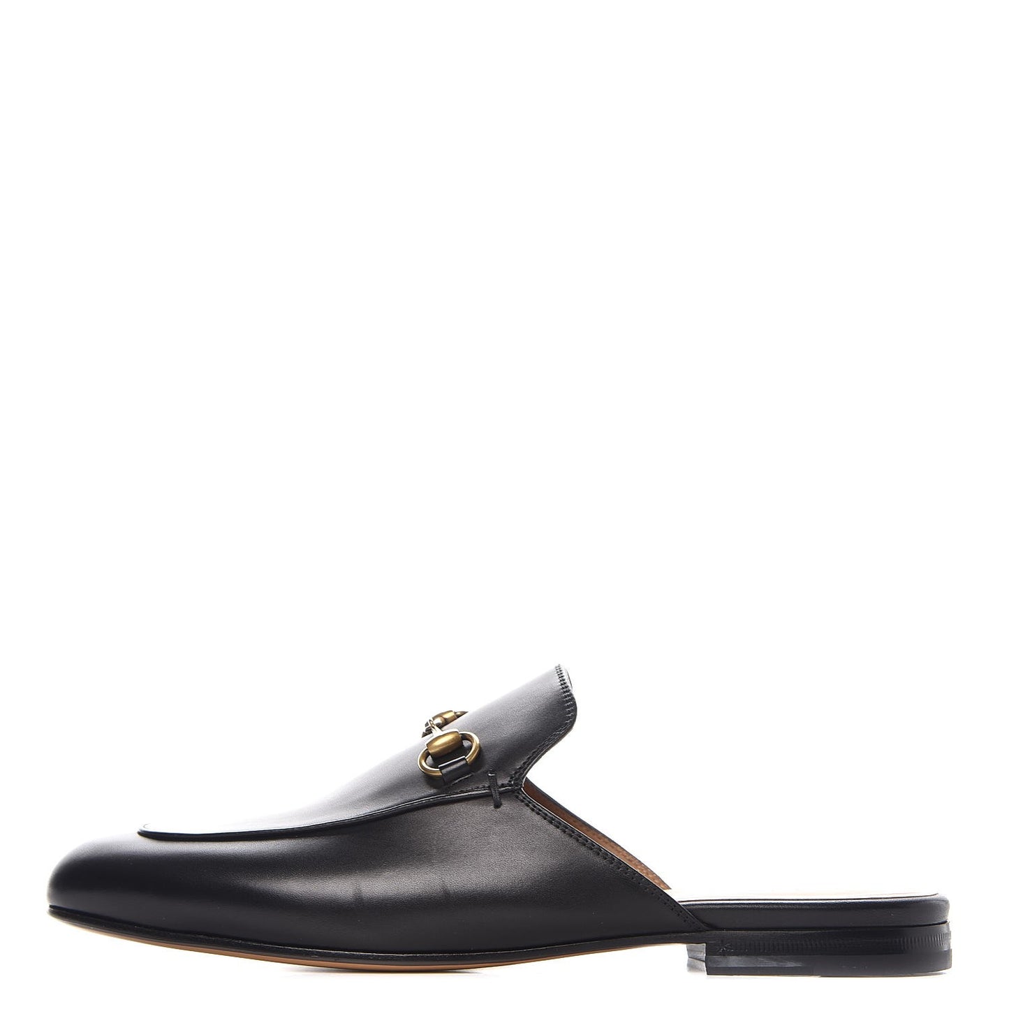 Calfskin Womens Princetown Slippers 39.5 Black