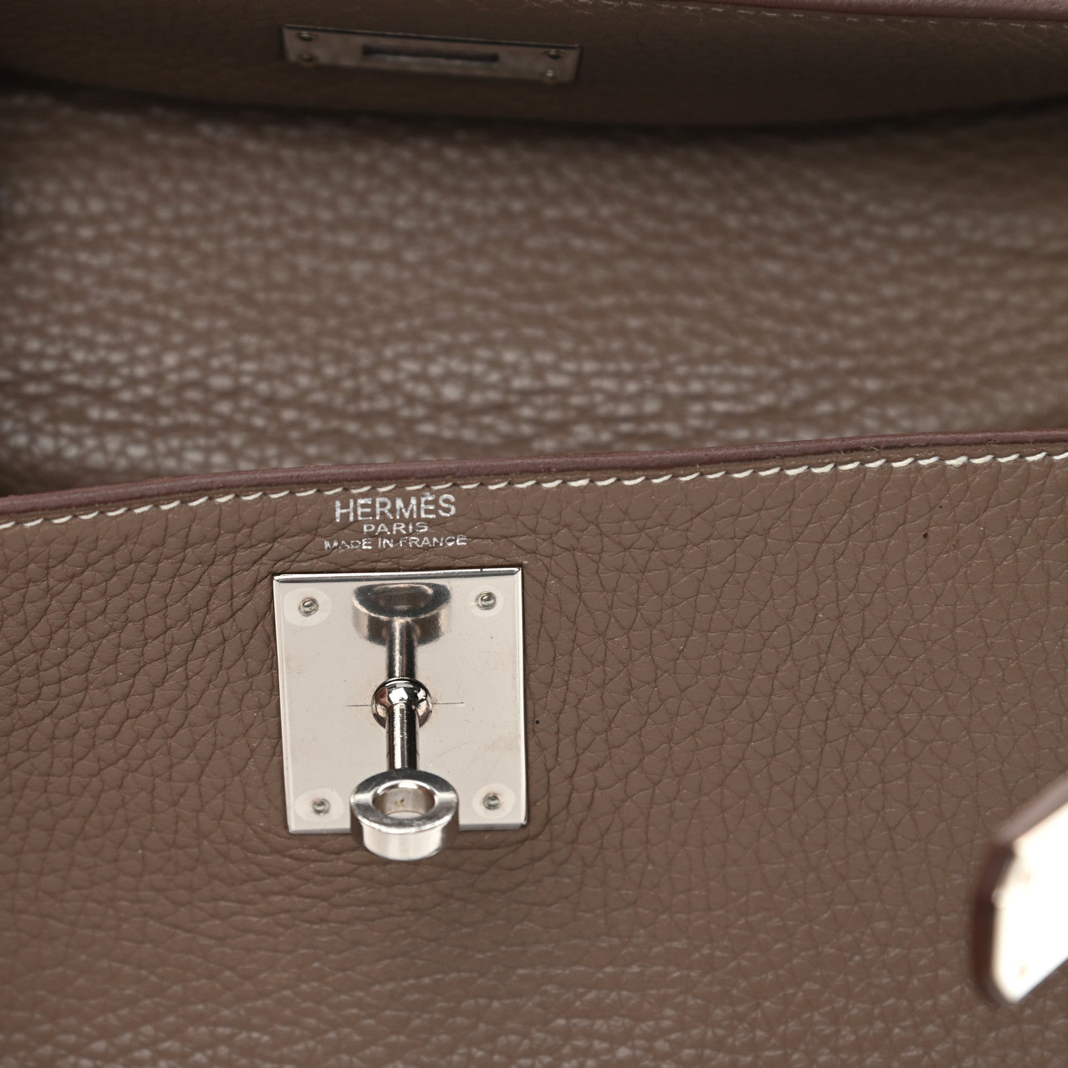Hermes Taurillon Clemence Kelly Retourne 28 Etoupe 6 of 16