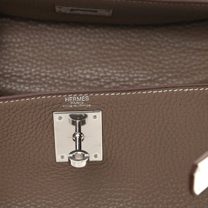 Hermes Taurillon Clemence Kelly Retourne 28 Etoupe 6 of 16