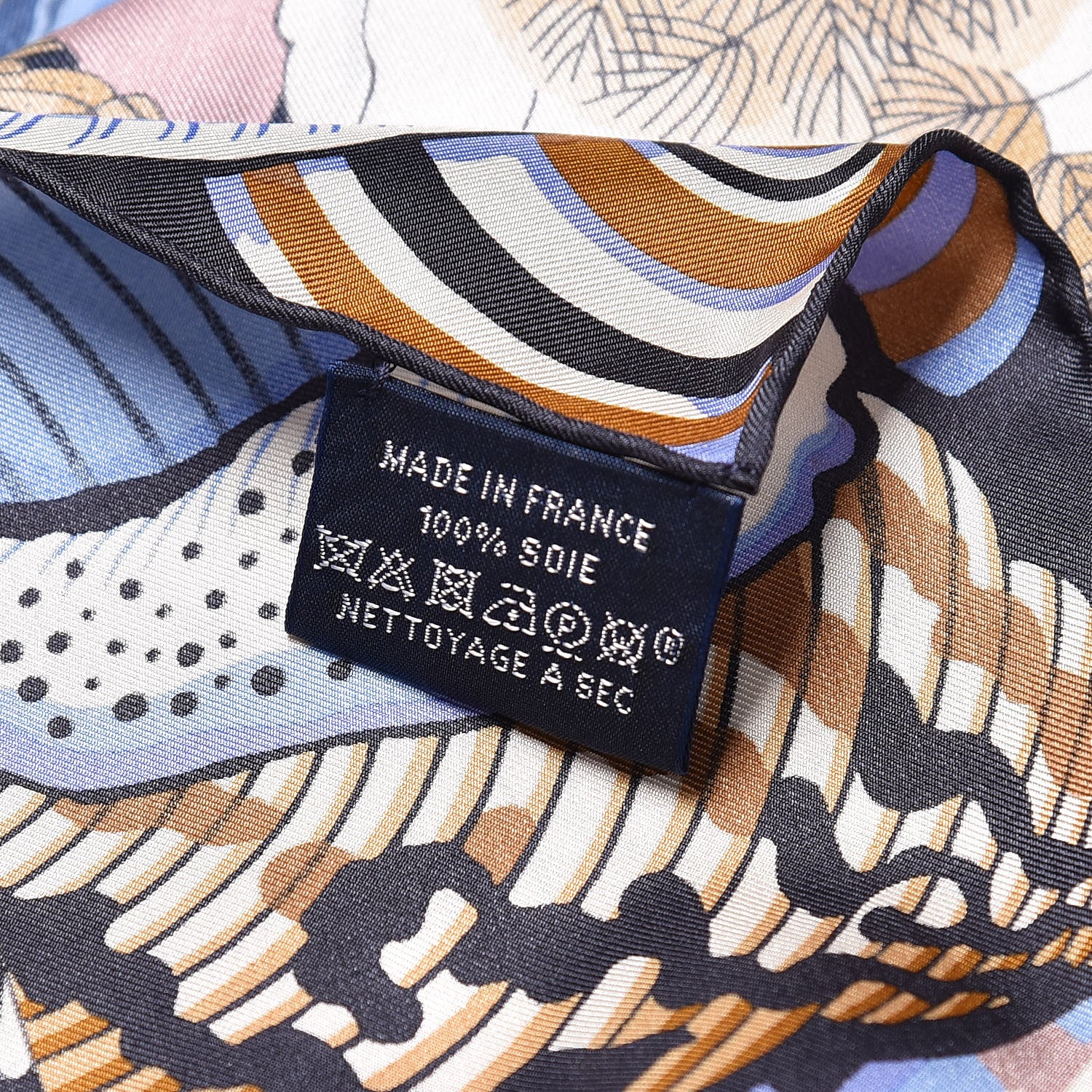 Hermes Silk Sieste Au Paradis Shawl 140 Bleu Glacier Vieux 3 of 4