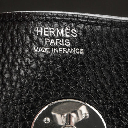 Hermes Taurillon Clemence Lindy 30 Black 6 of 7
