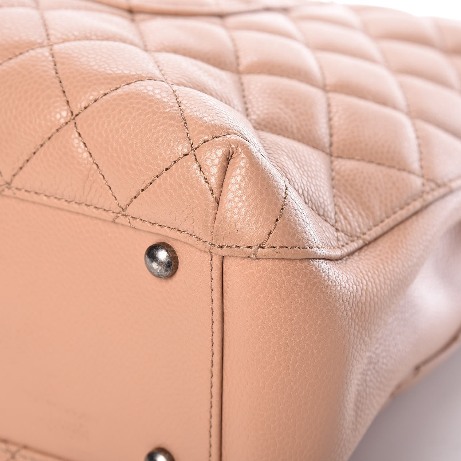 Chanel Caviar Quilted City Shopping Tote Beige 13 of 19