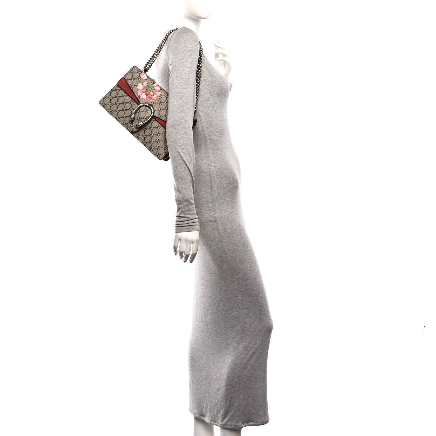 Gucci GG Supreme Monogram Blooms Small Dionysus Shoulder Bag Beige Multicolor Dry Rose 2 of 10