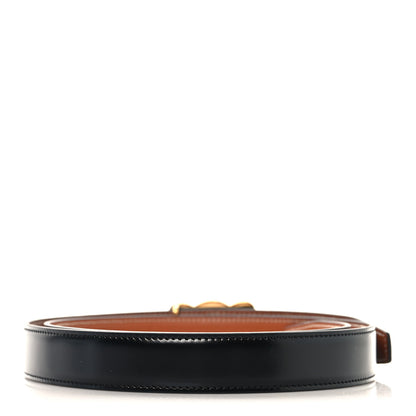 Celine Box Calfskin Reversible Medium 25mm Triomphe 85 34 Belt Black Tan 2 of 5