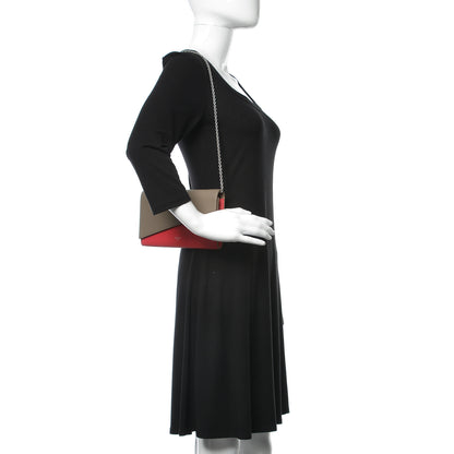 Celine Lambskin Large Diagonal Flap On Chain Souris Dark Pink 2 of 9