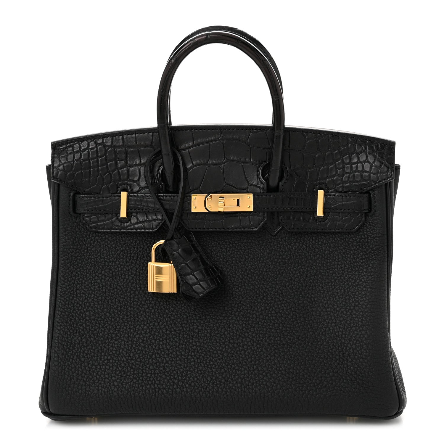Hermes Togo Matte Alligator Birkin Touch 25 Black 1 of 11
