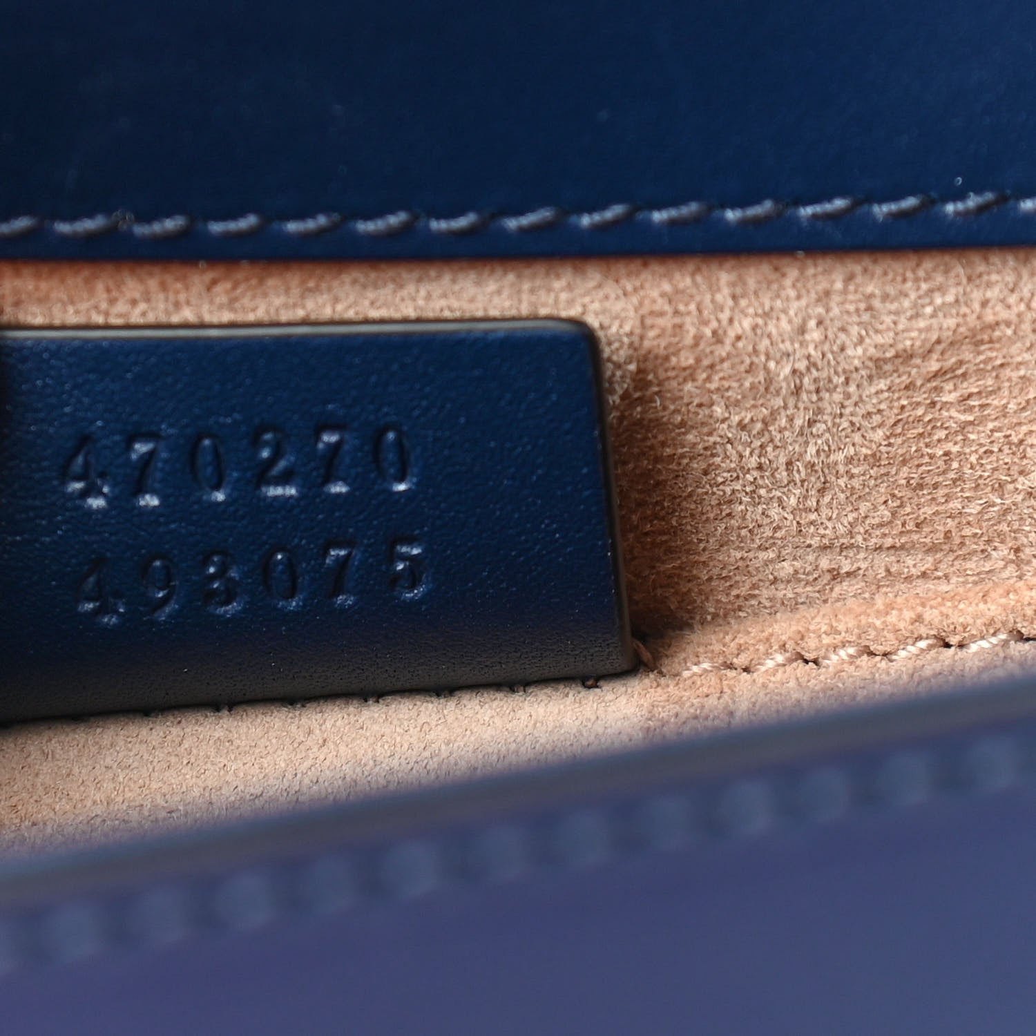 Gucci Vitello Fontanella Web Mini Sylvie Top Handle Bag Blue Agata 7 of 9
