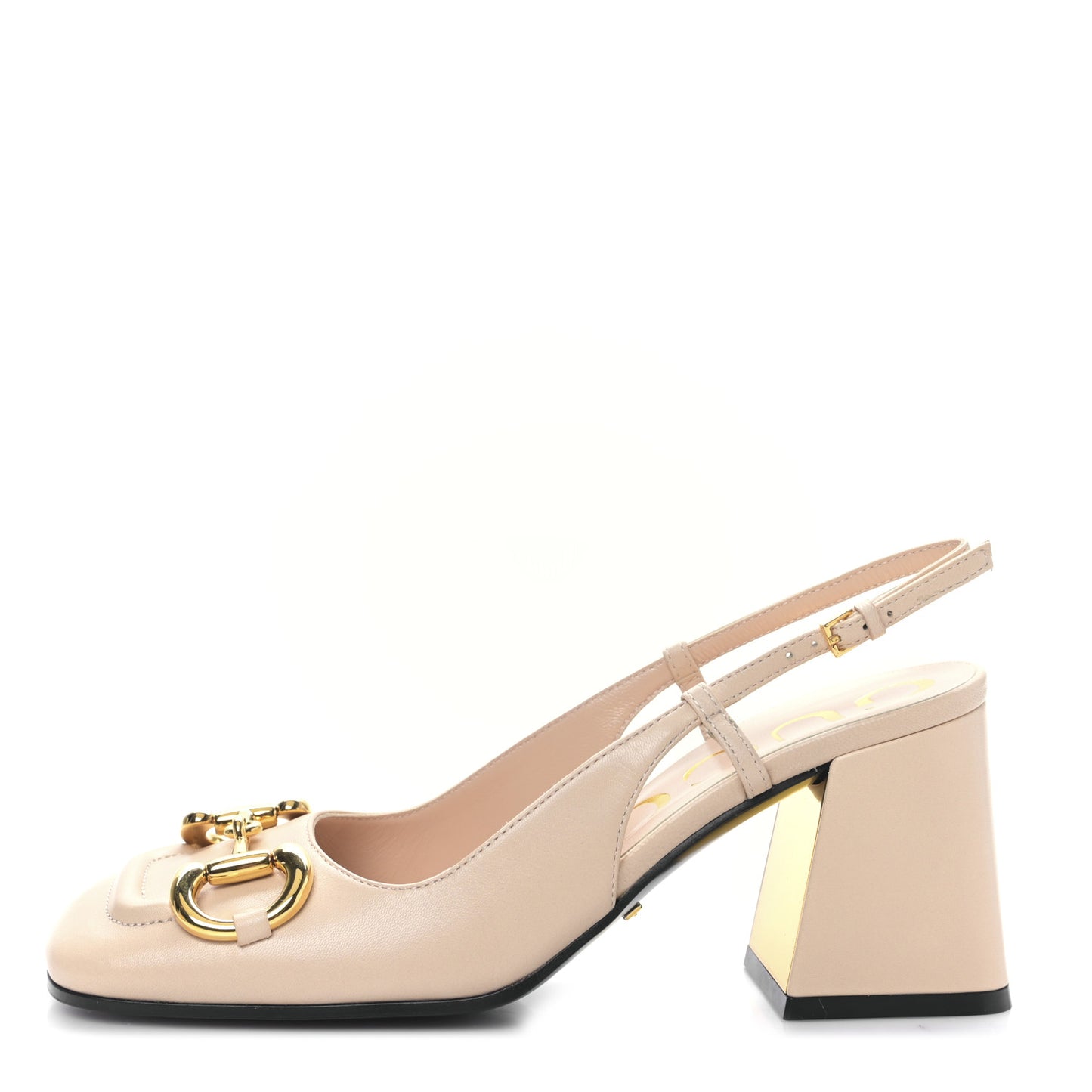 Malaga Kid Horsebit 75mm Slingback Pumps 35.5 Skin Rose