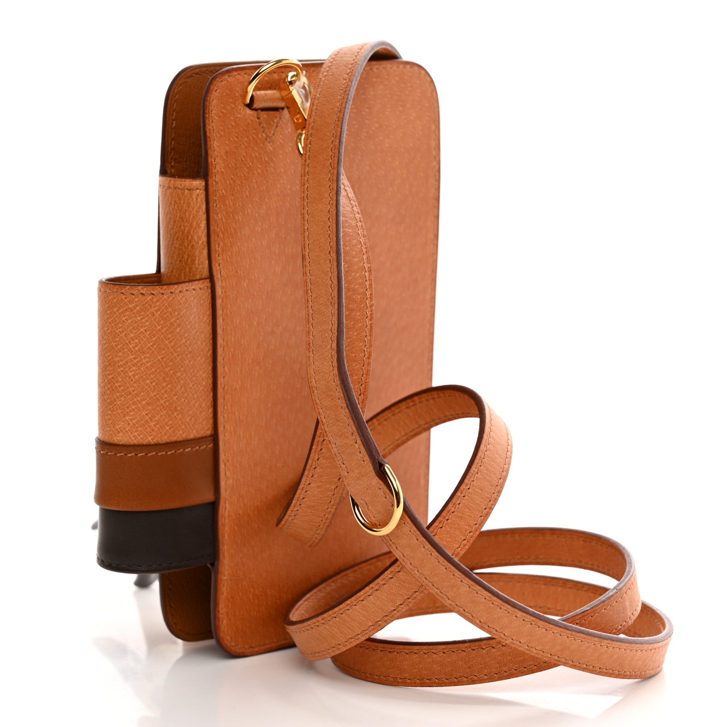 Peau Porc Barenia Hermesway Phone Case Toffee Fauve