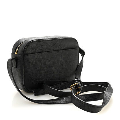 Balenciaga Signature Grained Calfskin Logo XS Ville Camera Bag Black White 3 of 9