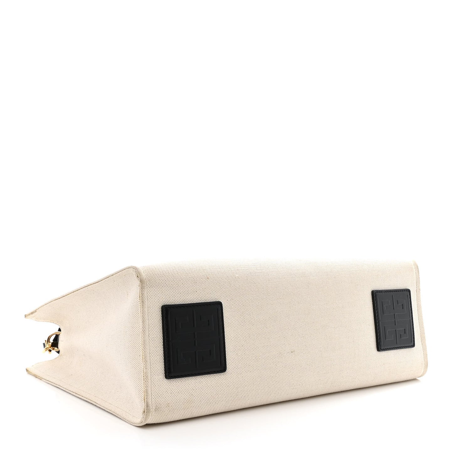 Canvas Logo 4G Embossed Medium Tote Beige Black