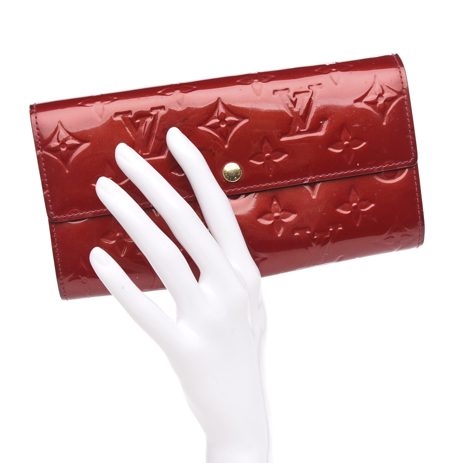 Louis Vuitton Vernis Sarah Wallet Pomme D'Amour 2 of 12