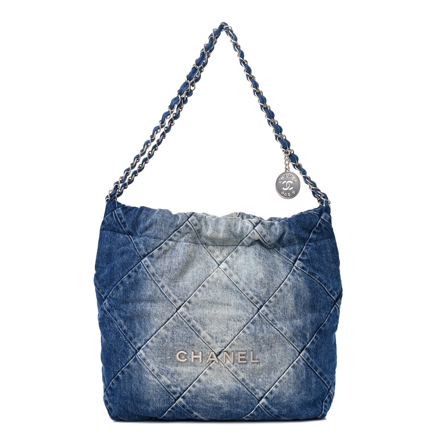 Chanel Denim Quilted Small Chanel 22 Blue 1 of 9