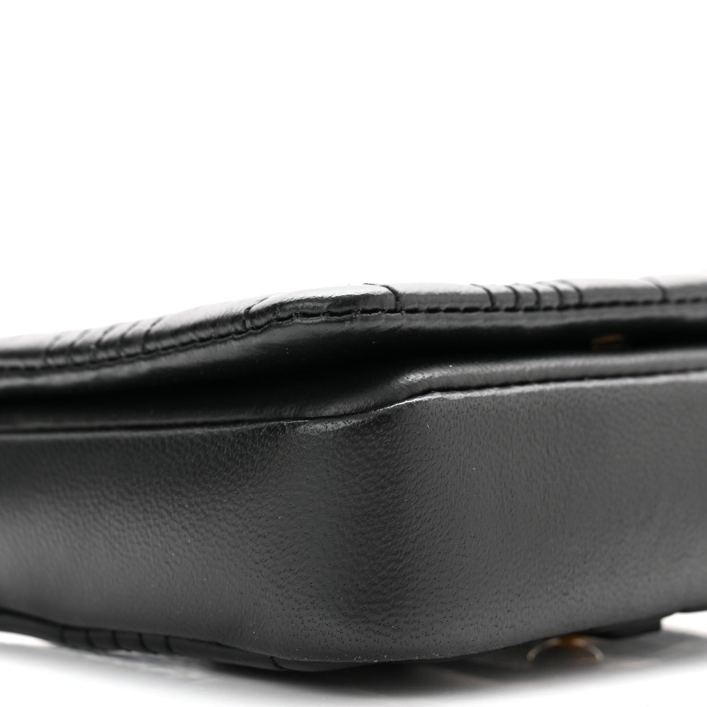 Lambskin Quilted Micro Lola Bag Black
