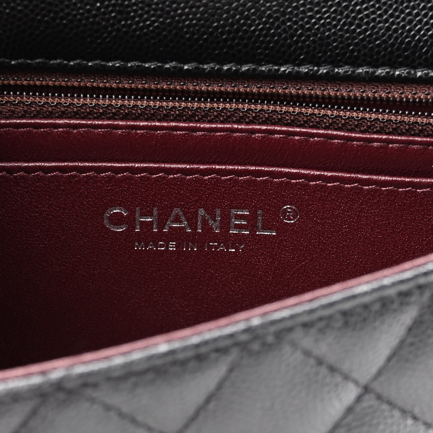 Caviar Quilted Mini Rectangular Flap Black